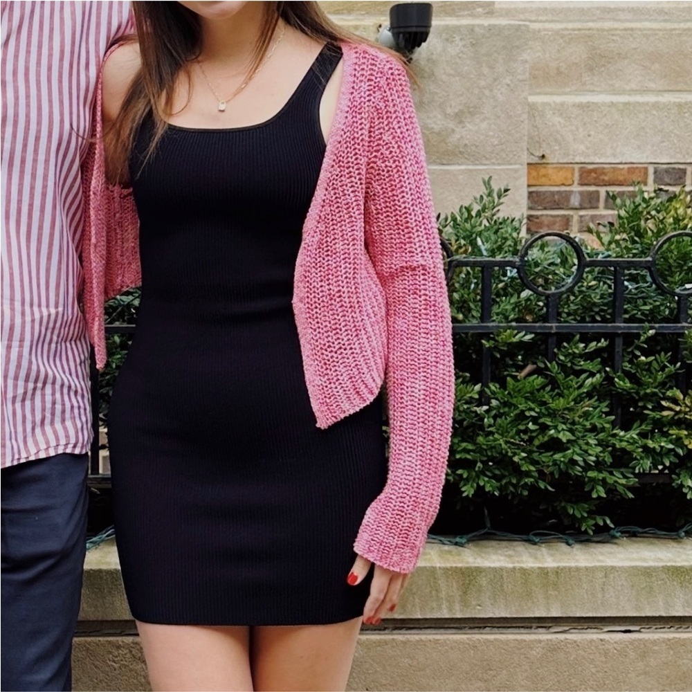 La Hearts Pink Knit cardigan